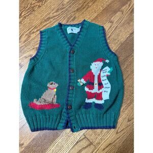 Vintage Kitestrings Christmas Vest Boys Size 7
